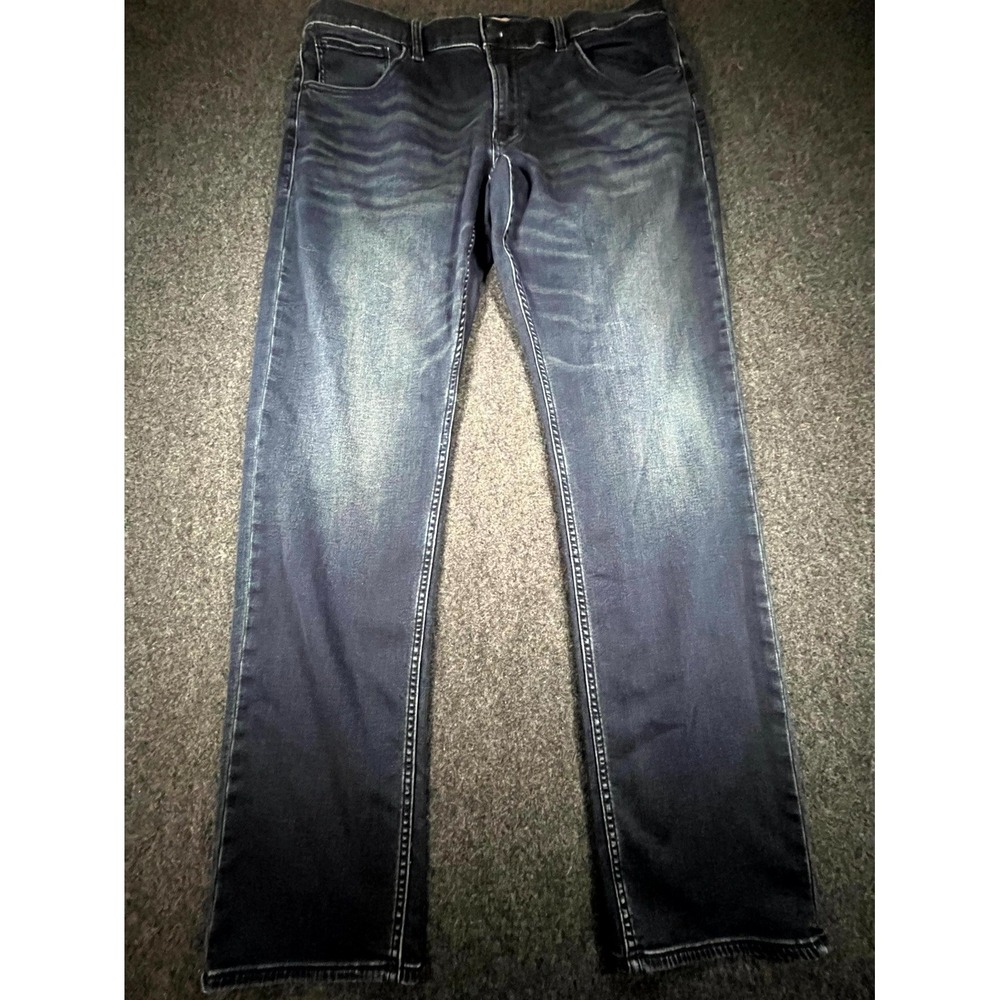 Hudson Blake Hayworth Jeans Mens 38 Blue Denim Cotton Stretch Slim Straight Leg